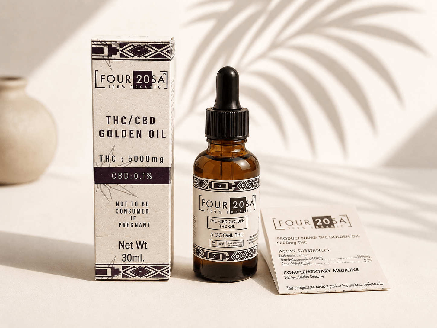 THC-CBD Golden Oil 5000mg THC 30ml